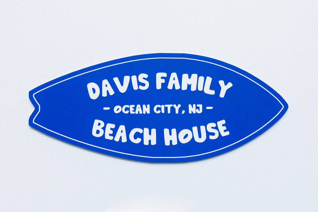 Home decor sign with custom family name