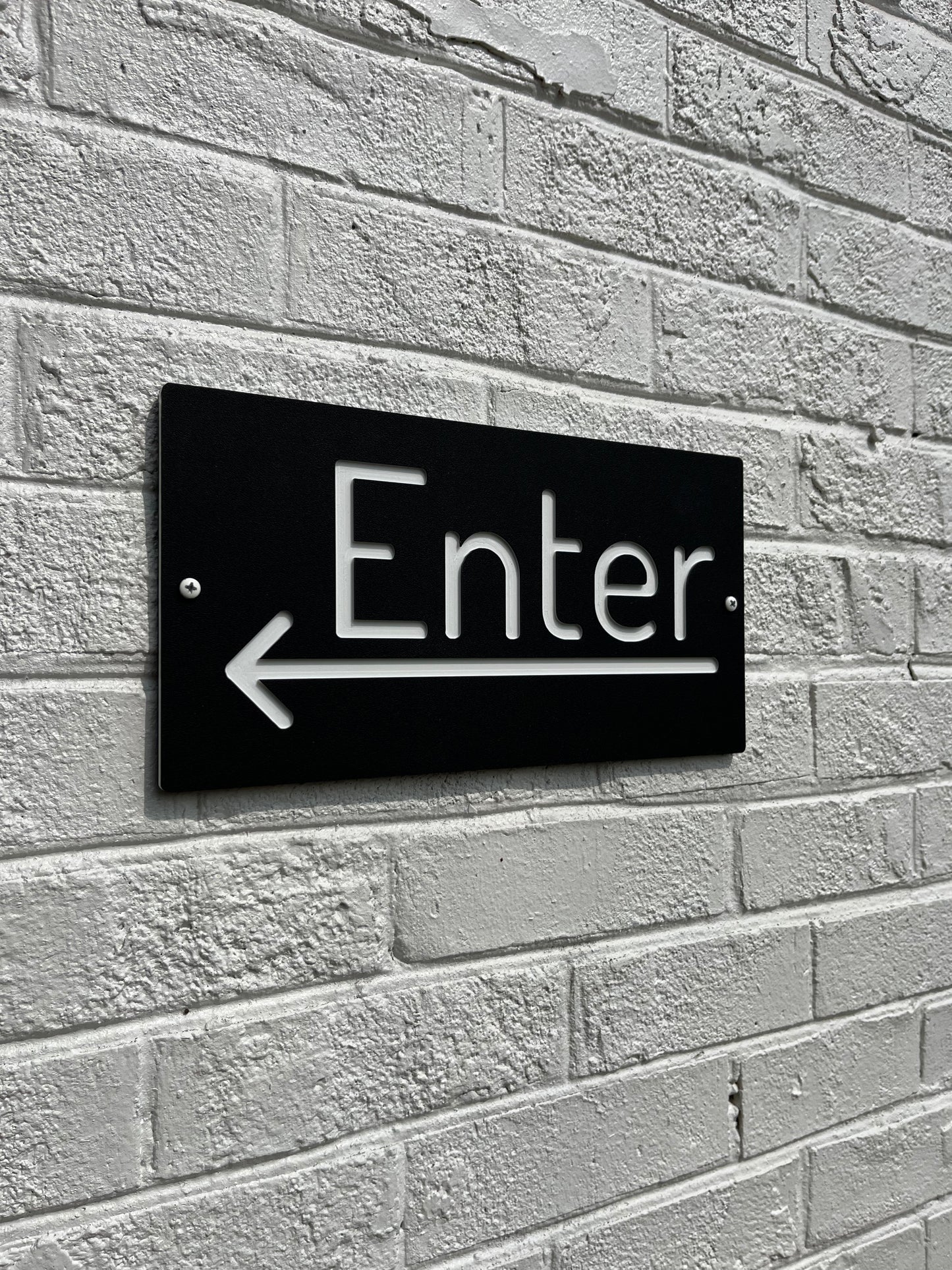 Enter Sign with Arrow