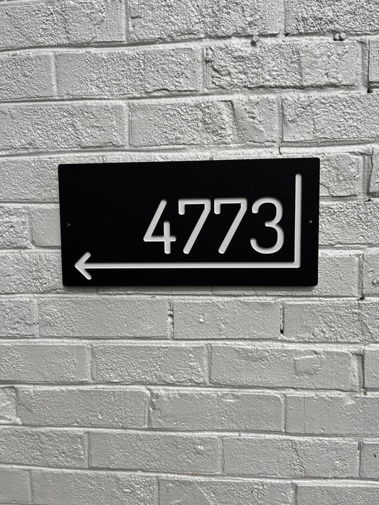 Custom Building Number with Arrow