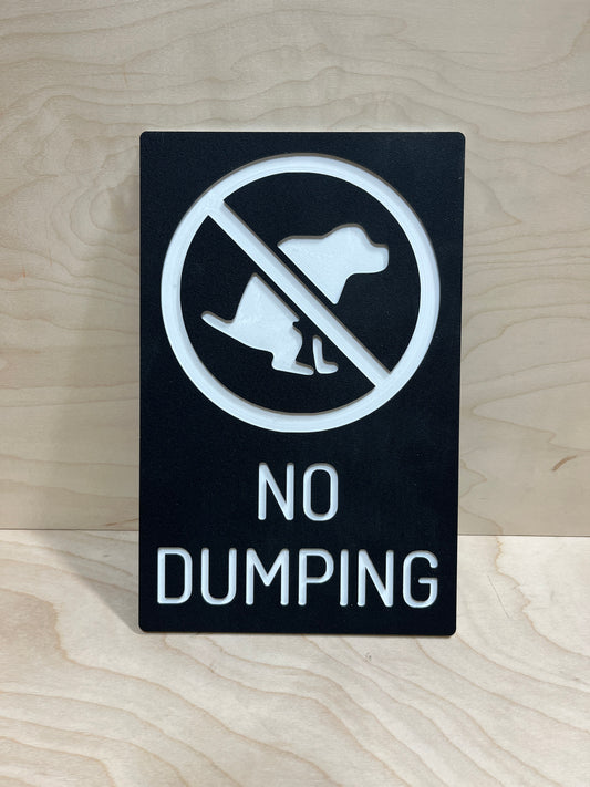 No Dumping Dog Poop Sign