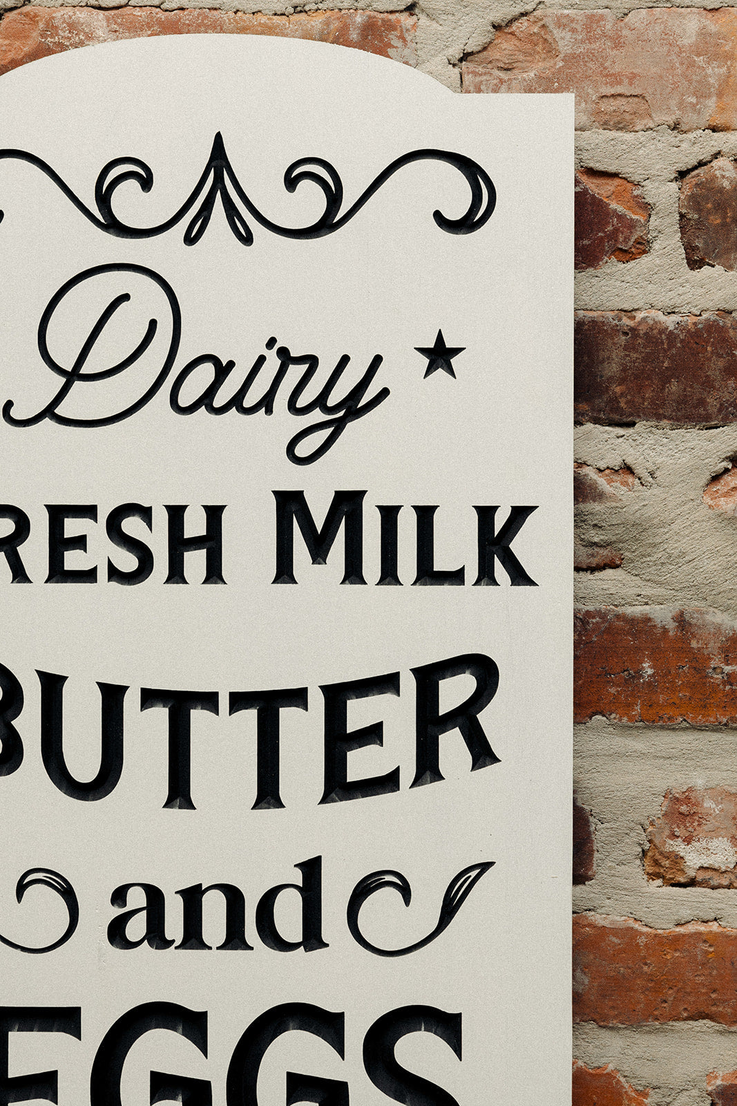 Vintage Dairy Farmhouse Decor Sign